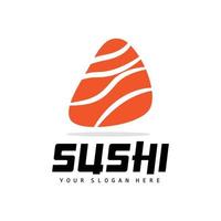 Sushi logo, giapponese cibo Sushi frutti di mare vettore, giapponese cucina Prodotto marca disegno, modello icona vettore