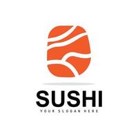 Sushi logo, giapponese cibo Sushi frutti di mare vettore, giapponese cucina Prodotto marca disegno, modello icona vettore