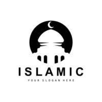 moschea logo, vettore islamico, islamico giorno Ramadan disegno, eid eid, e eidul adha