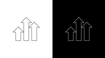 progresso freccia su successo crescita schema icona design vettore