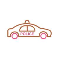 polizia auto vettore icona