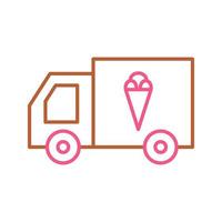 gelato furgone vettore icona