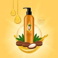 argan estratto per capelli Prodotto vettore illustrazione vettore