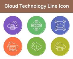 nube tecnologia vettore icona impostato