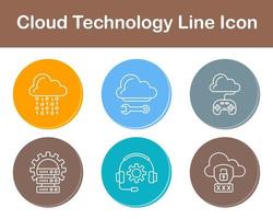 nube tecnologia vettore icona impostato