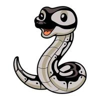 carino contento pitone serpente cartone animato vettore