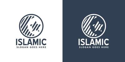 islamico logo moderno minimalista vettore eps