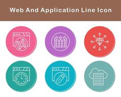 ragnatela e applicazione vettore icona impostato