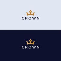 corona logo design. moderno semplice logotipo con corona simbolo. vettore