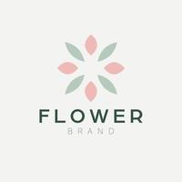 astratto fiore e le foglie logo design. cosmetici oe moda logotipo. lusso e moderno logo. vettore