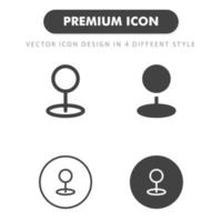 icona pin isolato su priorità bassa bianca. per il design del tuo sito web, logo, app, ui. illustrazione grafica vettoriale e tratto modificabile. eps 10.