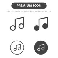 icona della musica isolato su priorità bassa bianca. per il design del tuo sito web, logo, app, ui. illustrazione grafica vettoriale e tratto modificabile. eps 10.