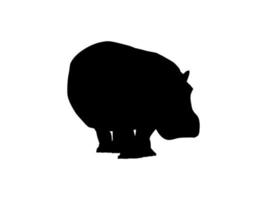 ippopotamo silhouette per logo, arte illustrazione, icona, simbolo, pittogramma o grafico design elemento. vettore illustrazione