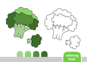 colorazione libro per bambini broccoli pagina per libri riviste colorazione vettore illustrazione