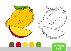 colorazione libro per bambini Mango pagina per libri riviste colorazione vettore illustrazione