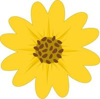 vettore giallo girasole illustrazione. estate fiore elemento.