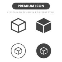 icona del cubo isolato su priorità bassa bianca. per il design del tuo sito web, logo, app, ui. illustrazione grafica vettoriale e tratto modificabile. eps 10.