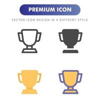 icona del trofeo isolato su priorità bassa bianca. per il design del tuo sito web, logo, app, ui. illustrazione grafica vettoriale e tratto modificabile. eps 10.