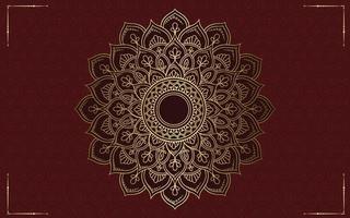 sfondo ornato di lusso oro mandala per invito a nozze, copertina del libro vettore