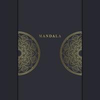 sfondo ornato di lusso oro mandala per invito a nozze, copertina del libro vettore