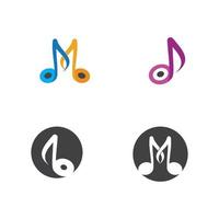 nota musica logo e simbolo vettoriale