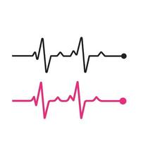 battito cardiaco logo e simbolo vettoriale