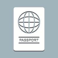 passaporto vettore icona