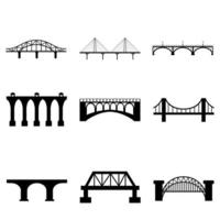 ponte icona vettore impostare. architettura illustrazione cartello collezione. costruzione simbolo o logo.