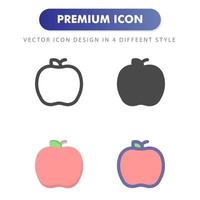 icona della mela isolato su priorità bassa bianca. per il design del tuo sito web, logo, app, ui. illustrazione grafica vettoriale e tratto modificabile. eps 10.