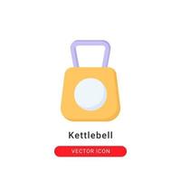 illustrazione vettoriale di kettlebell icona. kettlebell icona design piatto.