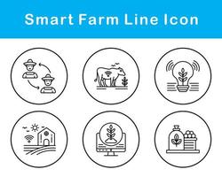 inteligente azienda agricola vettore icona impostato