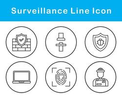 sorveglianza vettore icona impostato