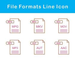 file formati vettore icona impostato
