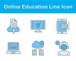 in linea formazione scolastica vettore icona impostato