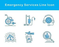 emergenza Servizi vettore icona impostato