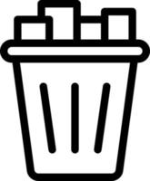 illustrazione vettoriale di spazzatura su uno sfondo. simboli di qualità premium. icone vettoriali per il concetto e la progettazione grafica.