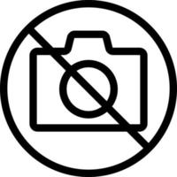nessuna illustrazione vettoriale della fotocamera su uno sfondo. simboli di qualità premium. icone vettoriali per il concetto e la progettazione grafica.
