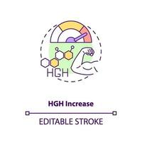 icona del concetto di aumento hgh vettore