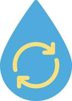 illustrazione vettoriale di riciclo dell'acqua su uno sfondo simboli di qualità premium icone vettoriali per il concetto e la progettazione grafica.