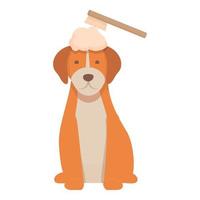 cura cane lavare icona cartone animato vettore. terme animale vettore