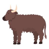 mucca animale icona cartone animato vettore. azienda agricola razza vettore