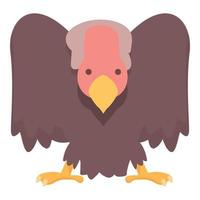 avvoltoio icona cartone animato vettore. natura uccello vettore