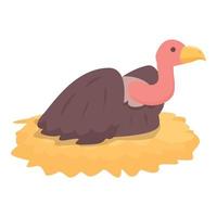 avvoltoio Casa icona cartone animato vettore. natura uccello vettore