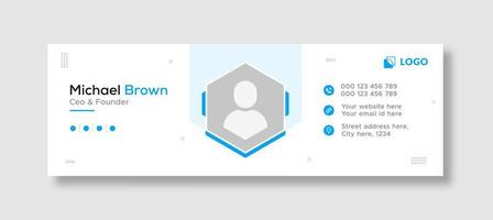 aziendale attività commerciale professionale moderno e-mail firma modello o e-mail footer e personale sociale media copertina modello design creativo disposizione vettore