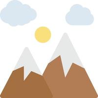 illustrazione vettoriale di montagne su uno sfondo. simboli di qualità premium. icone vettoriali per il concetto e la progettazione grafica.