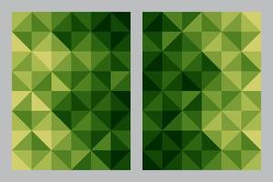 triangolo modello sfondo bauhaus arte stile verde tono vettore