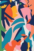 il danza di il le stagioni - tuffo in un' colorato mondo con Questo illustrazione collezione ispirato di iconico taglio della carta arte, stimolante il creativo possibilità di carta e forbici. vettore