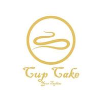 Cupcake logo design vettore illustrazione modello. Cupcake forno icona.torta negozio, pasticcere negozio ,vettore