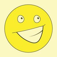 contento smiley viso, sorridente giallo viso vettore illustrazione