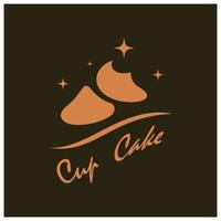 Cupcake logo design vettore illustrazione modello. Cupcake forno icona.torta negozio, pasticcere negozio ,vettore